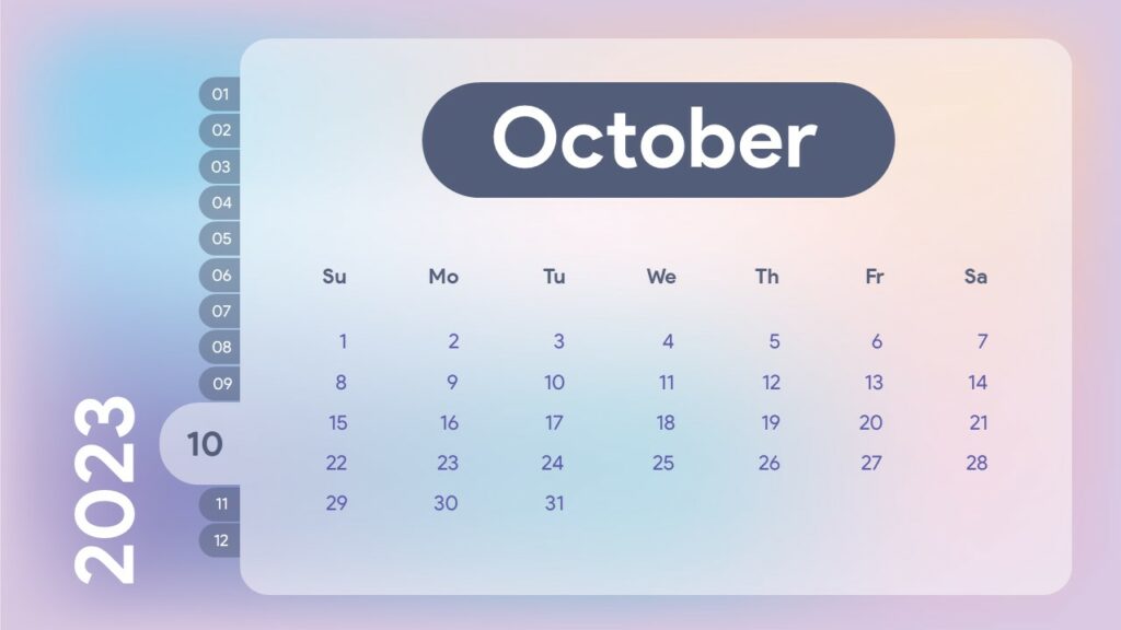 october 2023 calendar