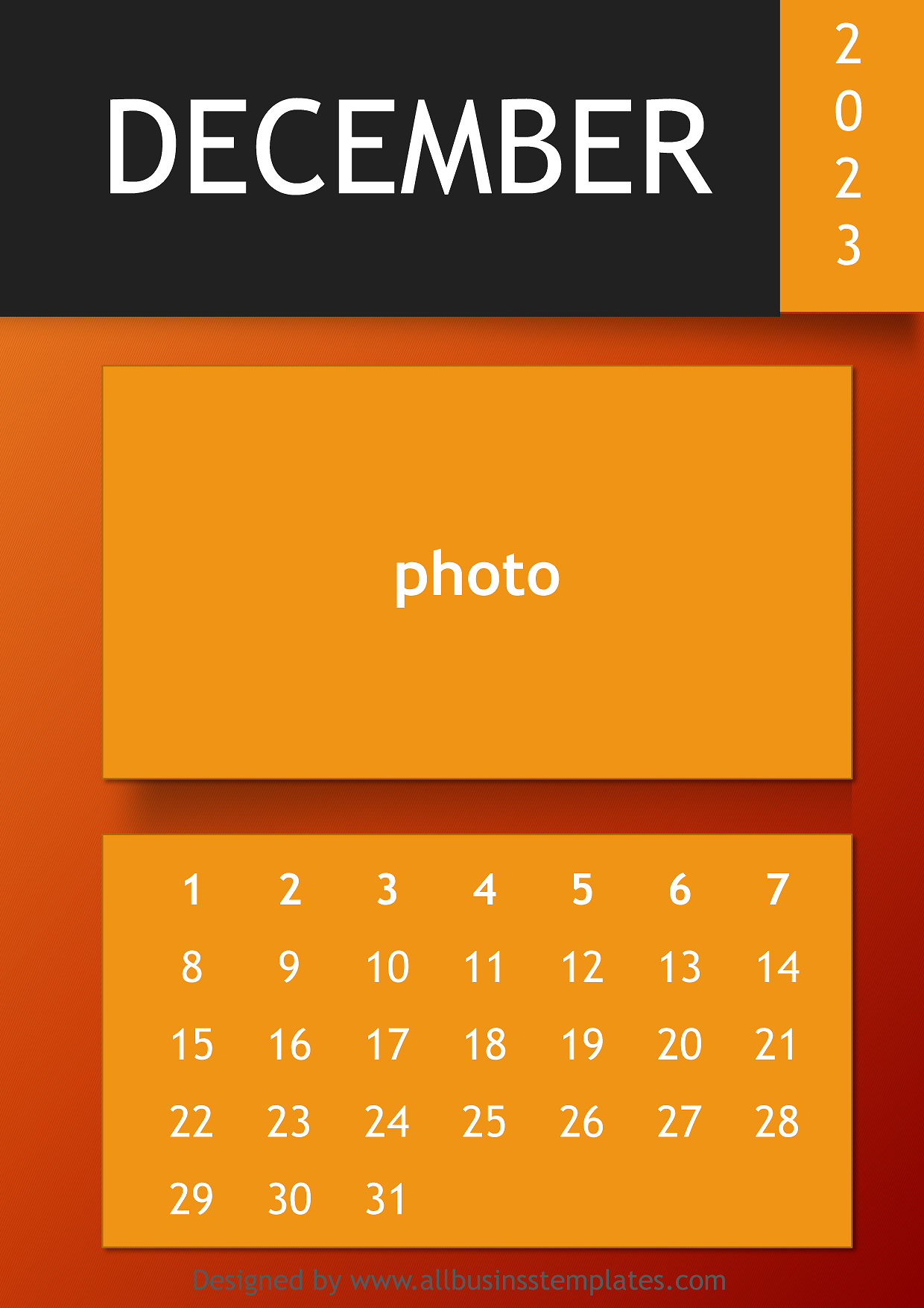 Simple calendar ppt