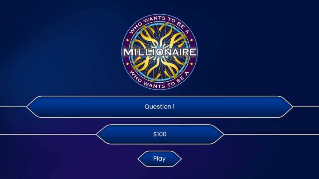 Free Interactive Who Wants to Be a Millionaire Template