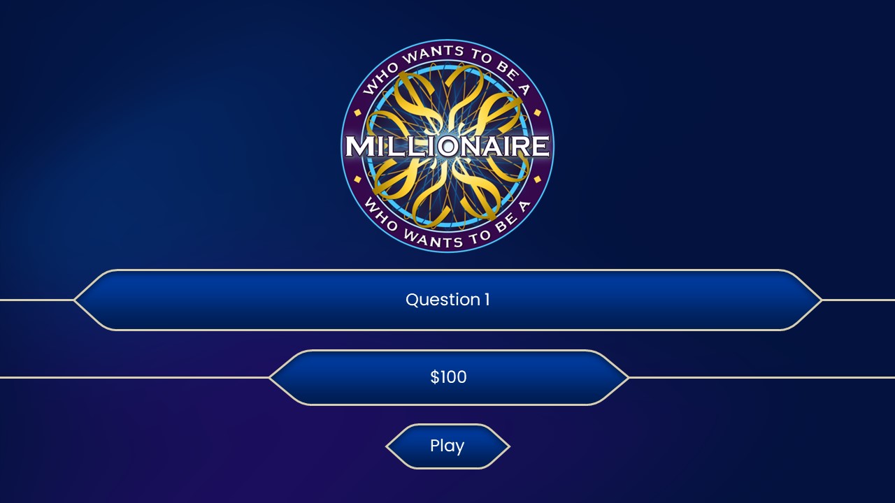 Free Interactive Who Wants to Be a Millionaire Template