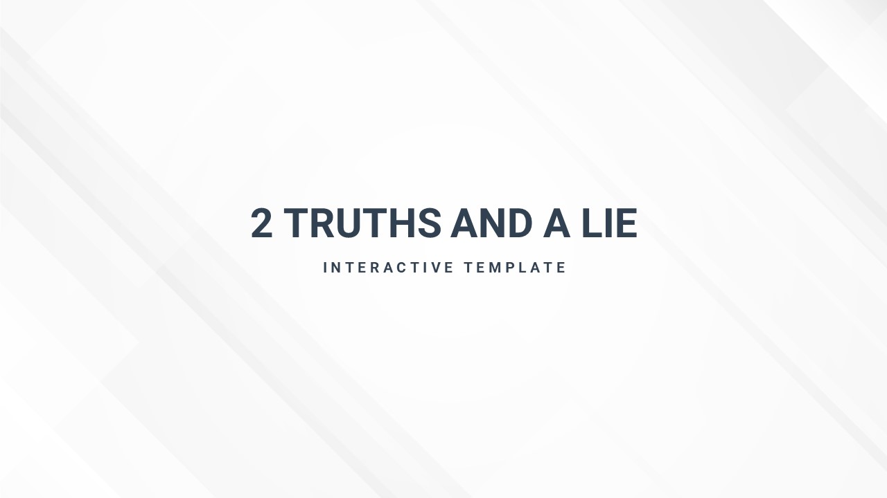 2 truths and a lie template
