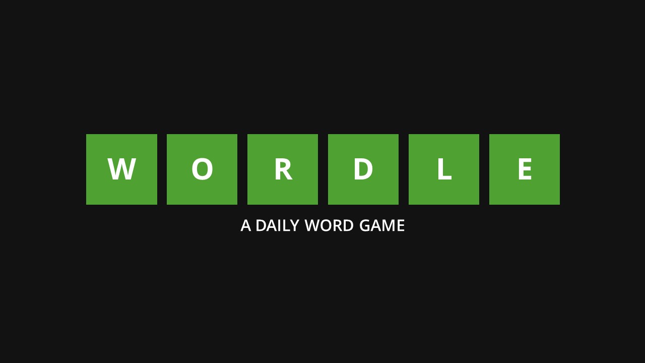 Wordle game slide