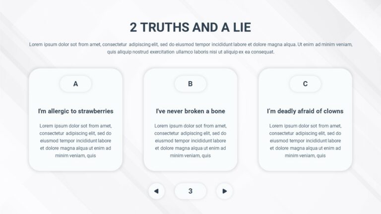 Free Interactive Two Truths and a Lie PowerPoint Template