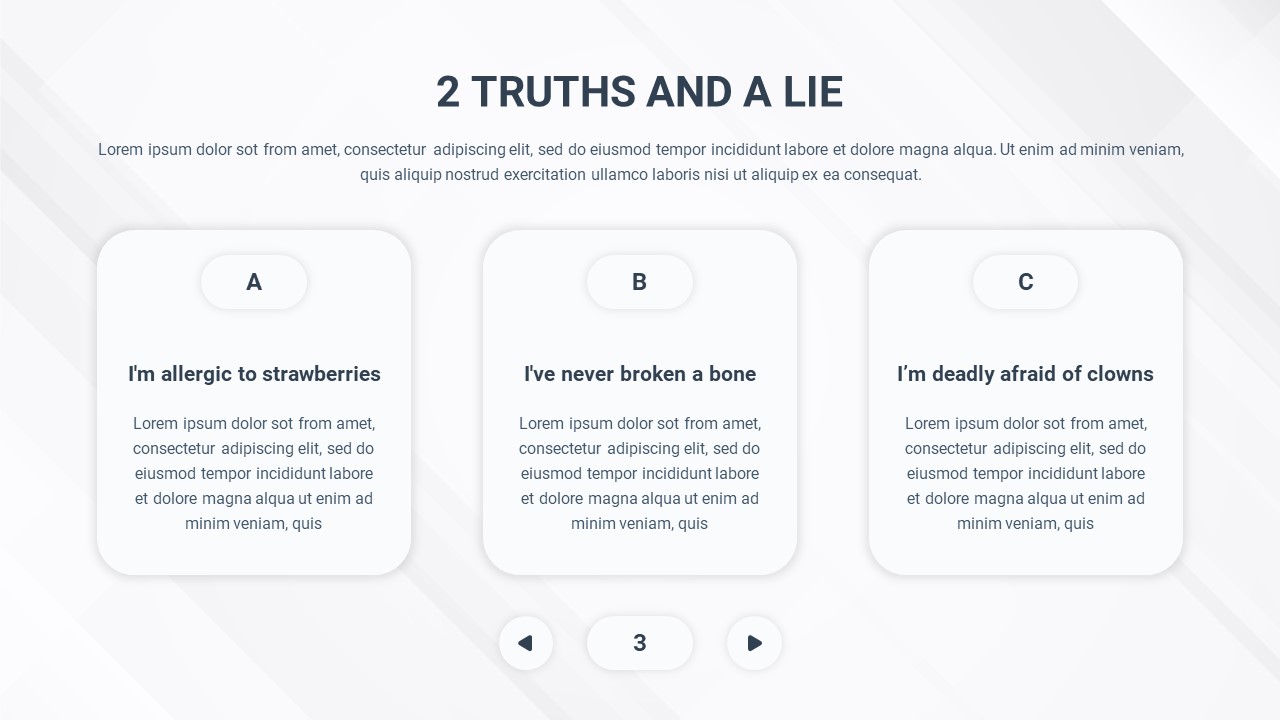 two truths and a lie presentation