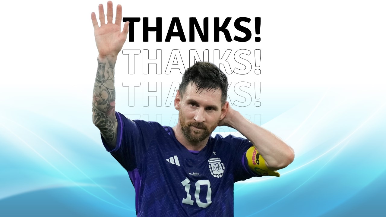 Messi Thank you slide