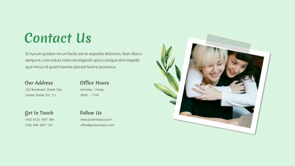 polaroid welcome template