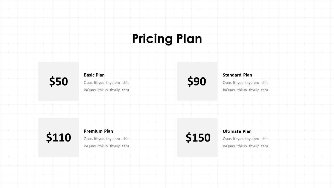 pricing plan