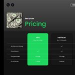 Spotify pricing page