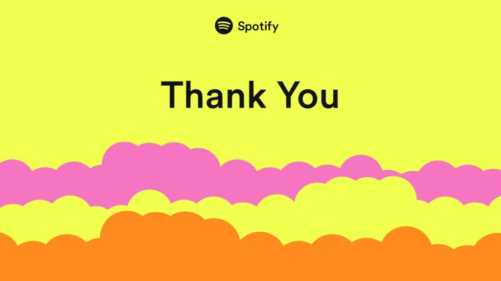Spotify thank you