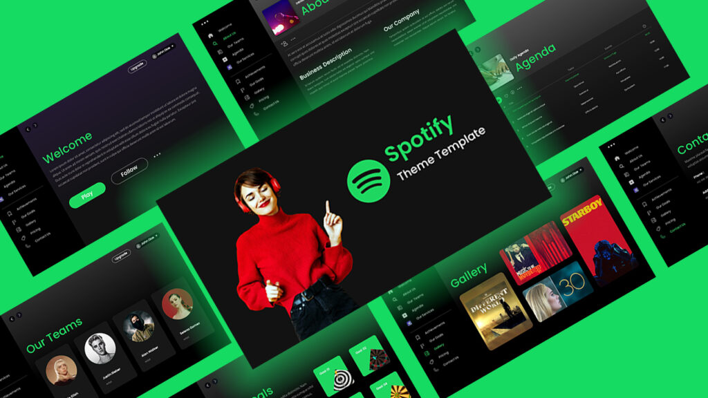 Free Google Slides Spotify Template PowerPoint