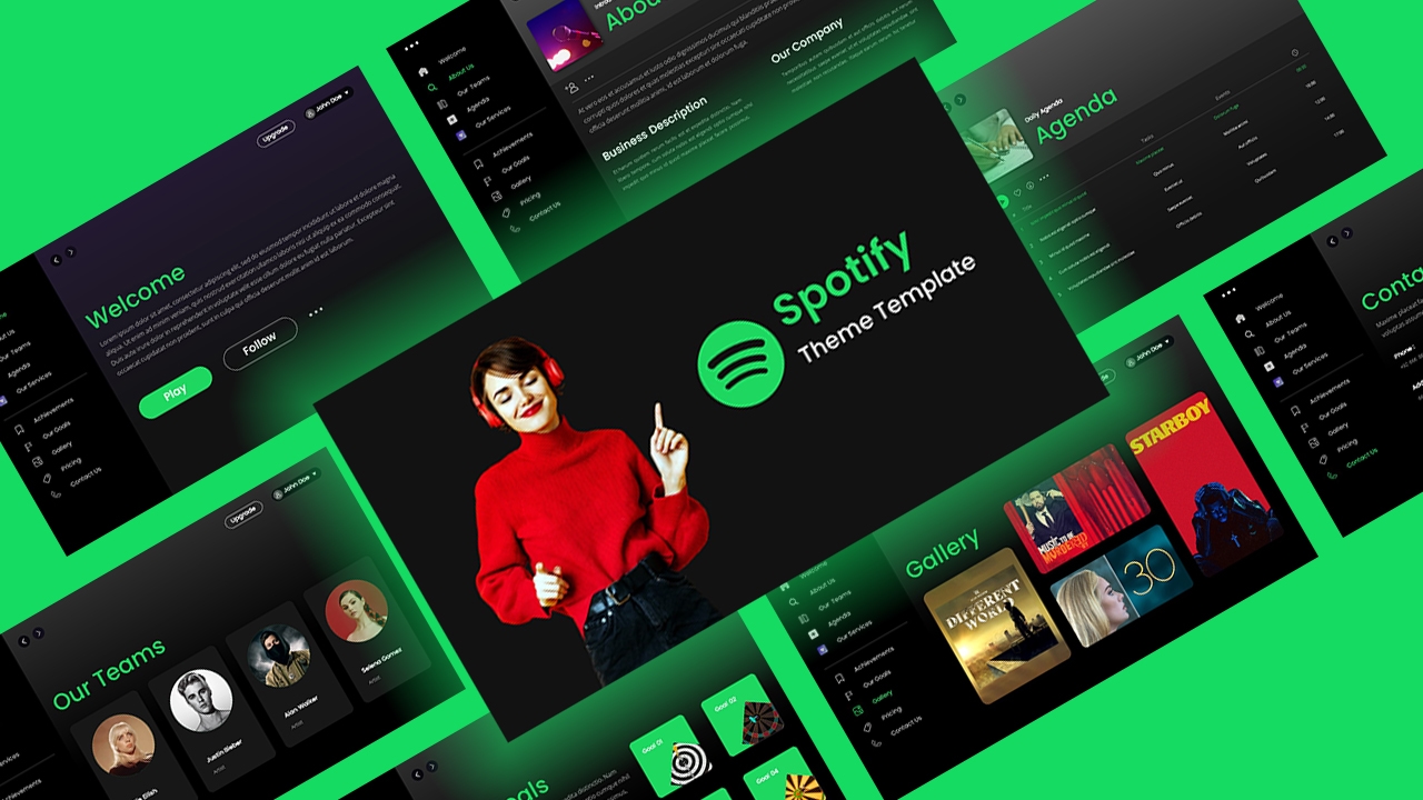 Plantilla de estilo de Spotify