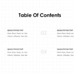 table of contents template
