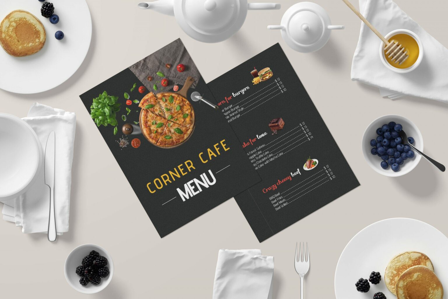 Free Google Slides Restaurant Menu Template PowerPoint