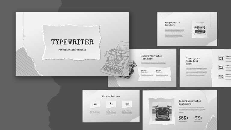 retro typewriter theme template