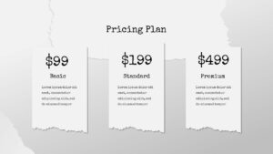 retro style pricing table