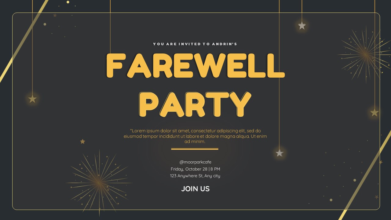 farewell party template