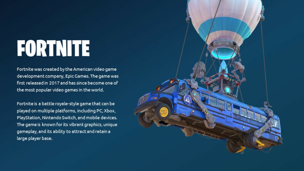 Free Google Slides Animated Fortnite Theme Template PowerPoint