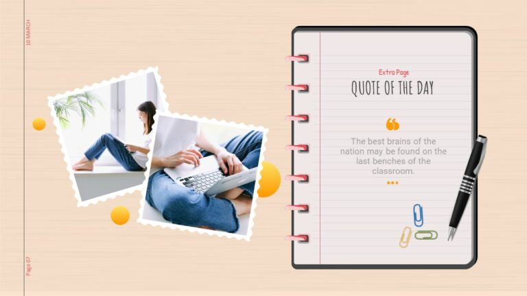 Free Digital Notebook Template PowerPoint and Google Slides