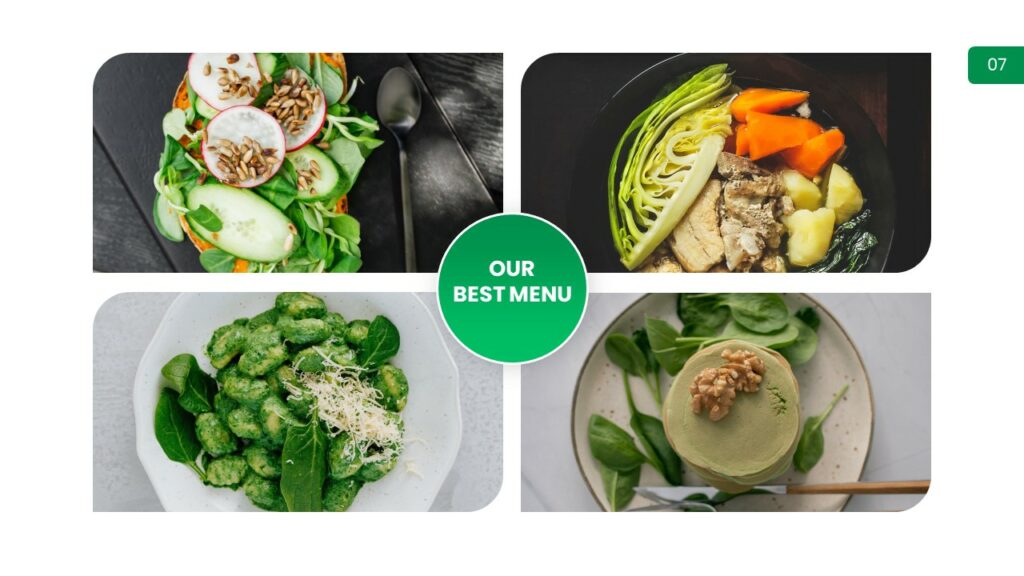 organic food menu
