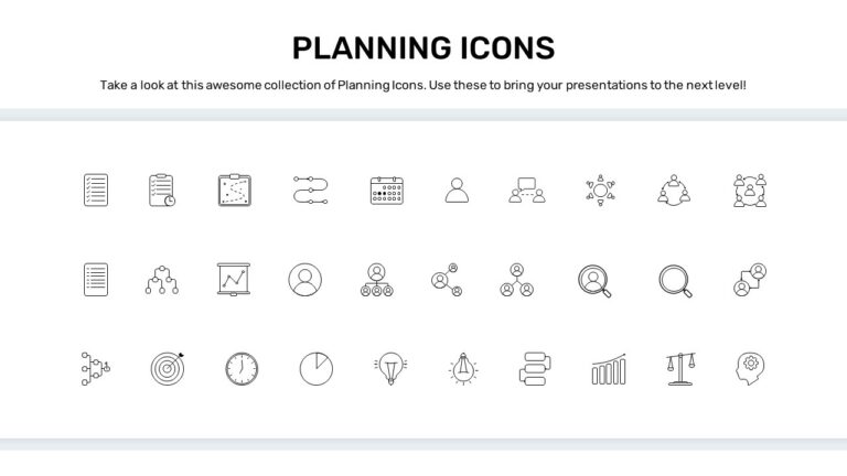 planning icons template