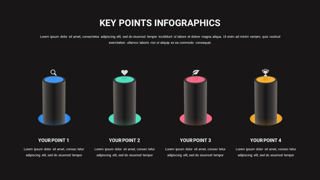 dark theme business infographic