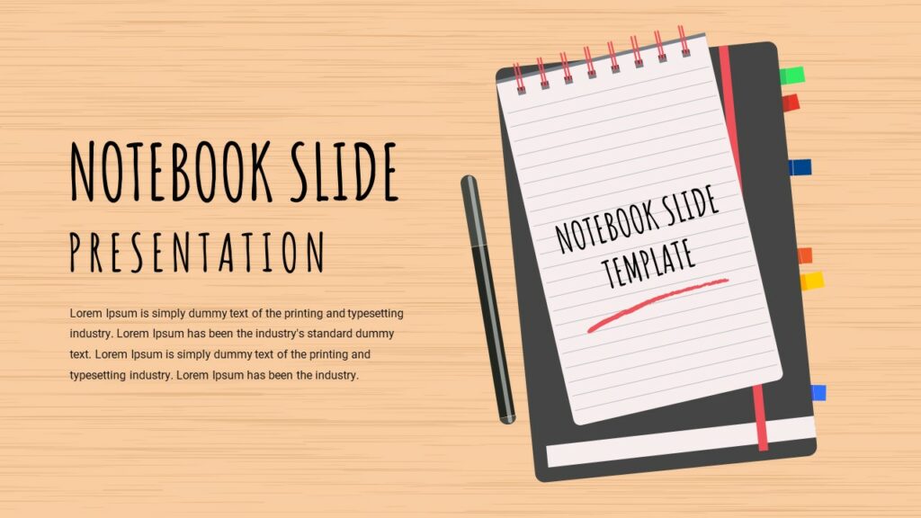 Free Digital Notebook Template PowerPoint and Google Slides