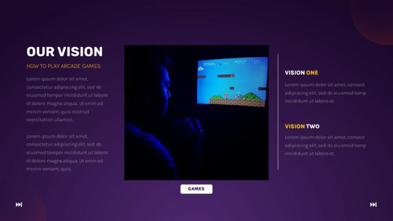 Free Google Slides Arcade Game Presentation Template