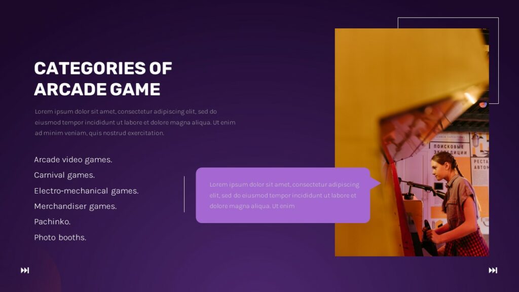 arcade game categories