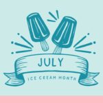 Plantilla del mes nacional del helado