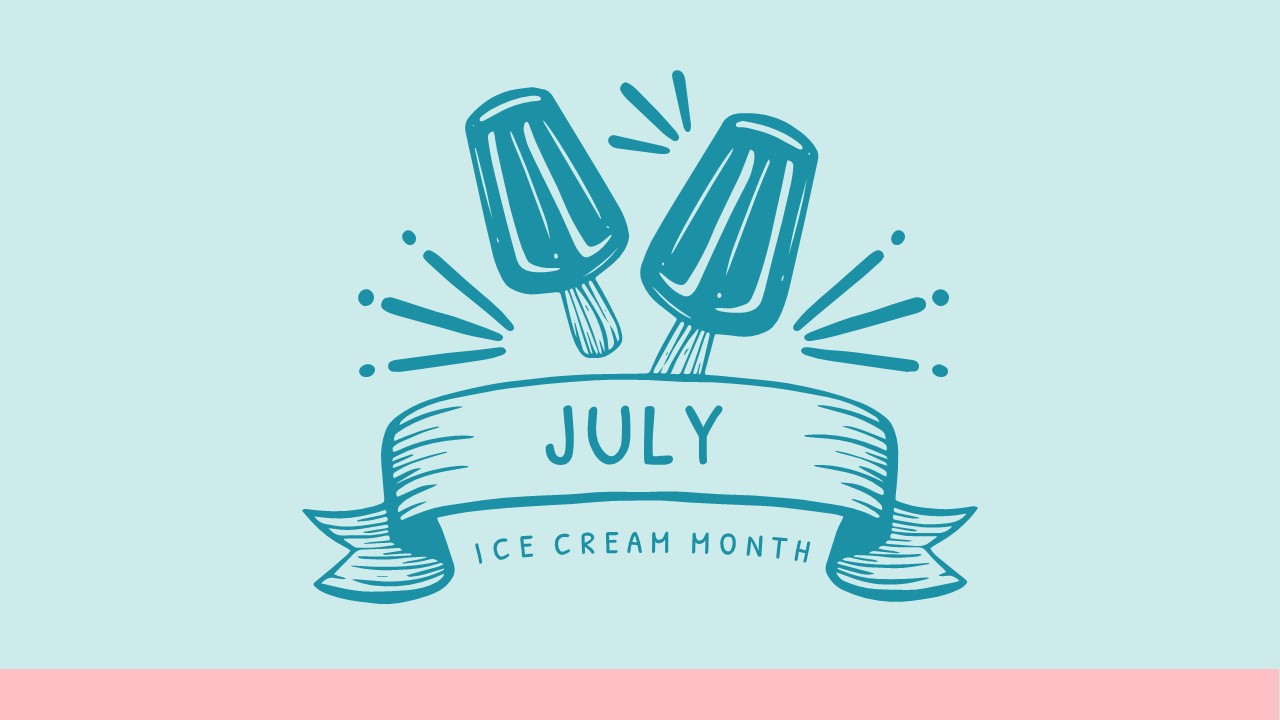 National ice cream month template