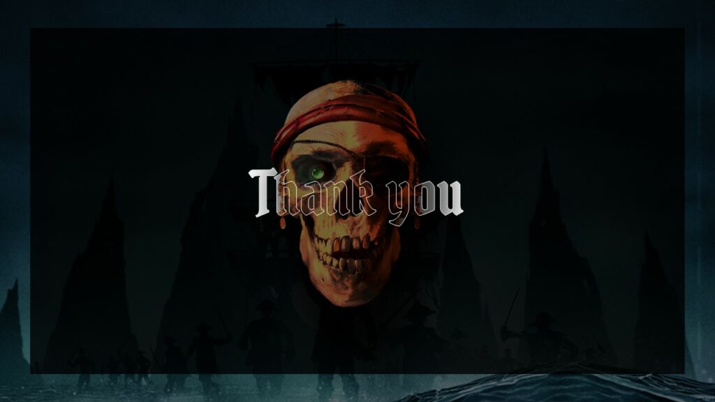 Pirates of the Caribbean thank you slides