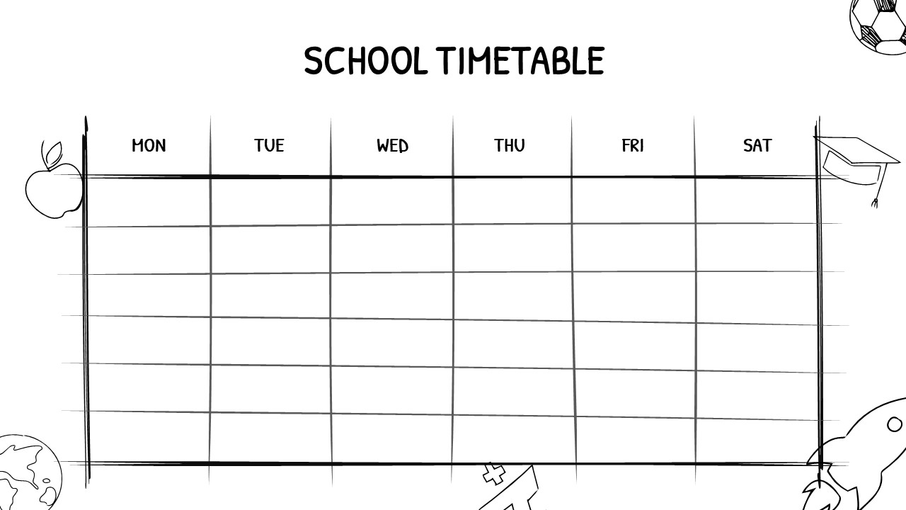 school weekly template
