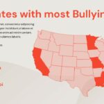 US states with most bullying