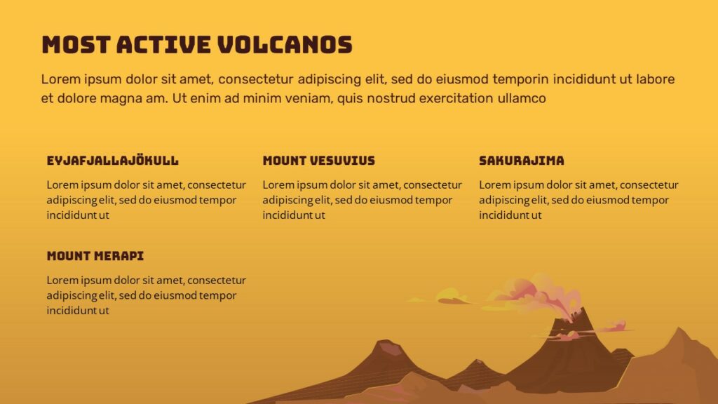 Volcano PowerPoint template