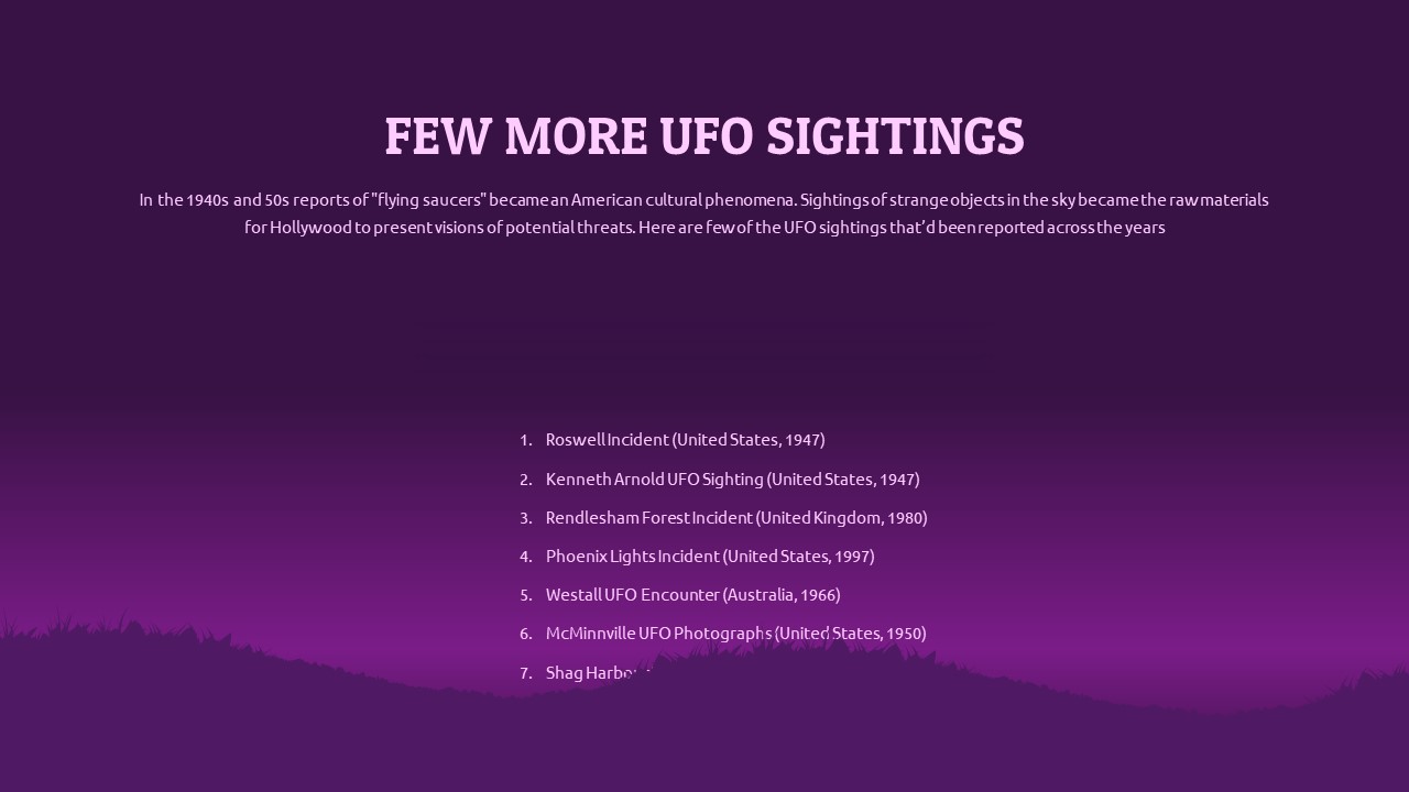 few more UFO sighting