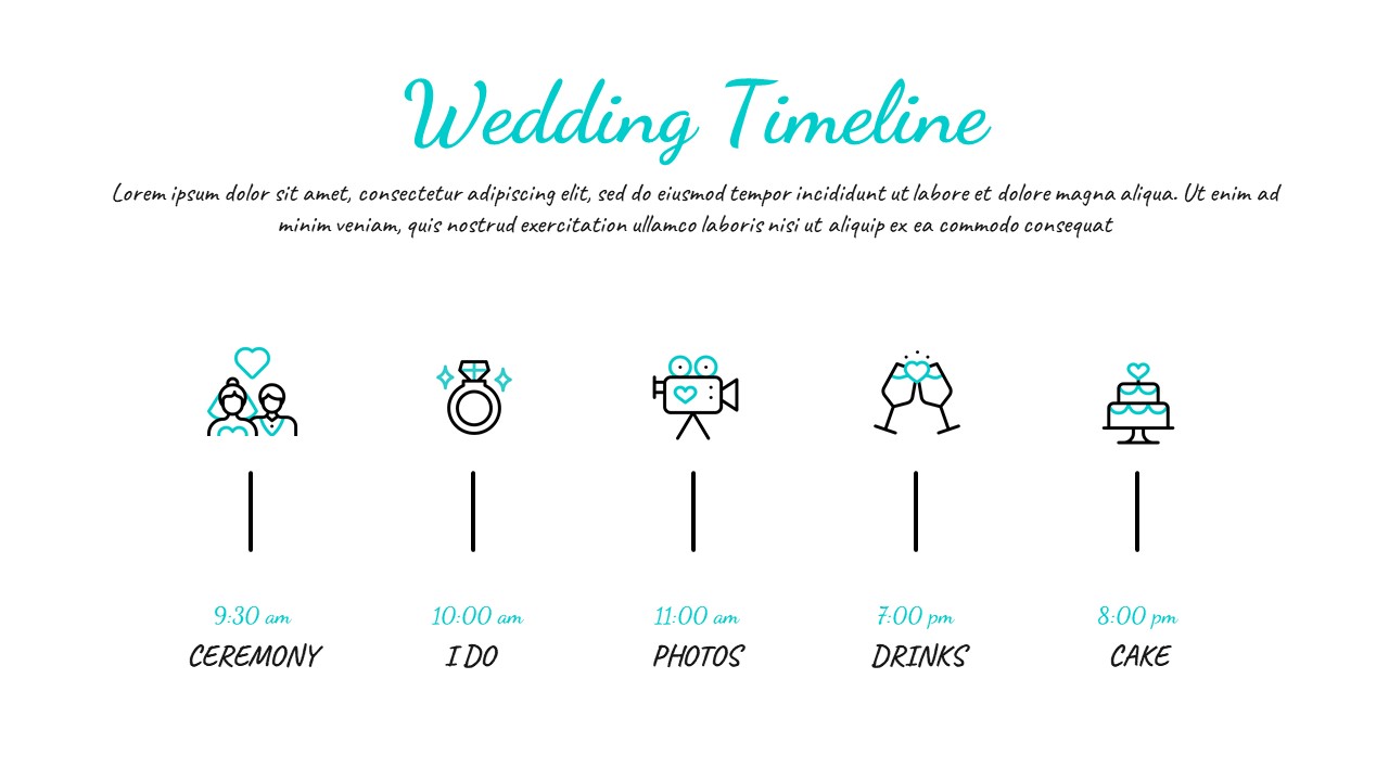 animated wedding timeline template