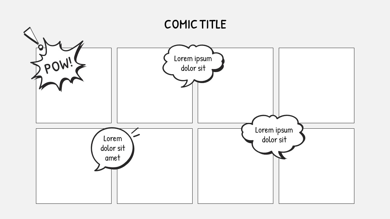 Free Comic Strip Template PowerPoint Google Slides