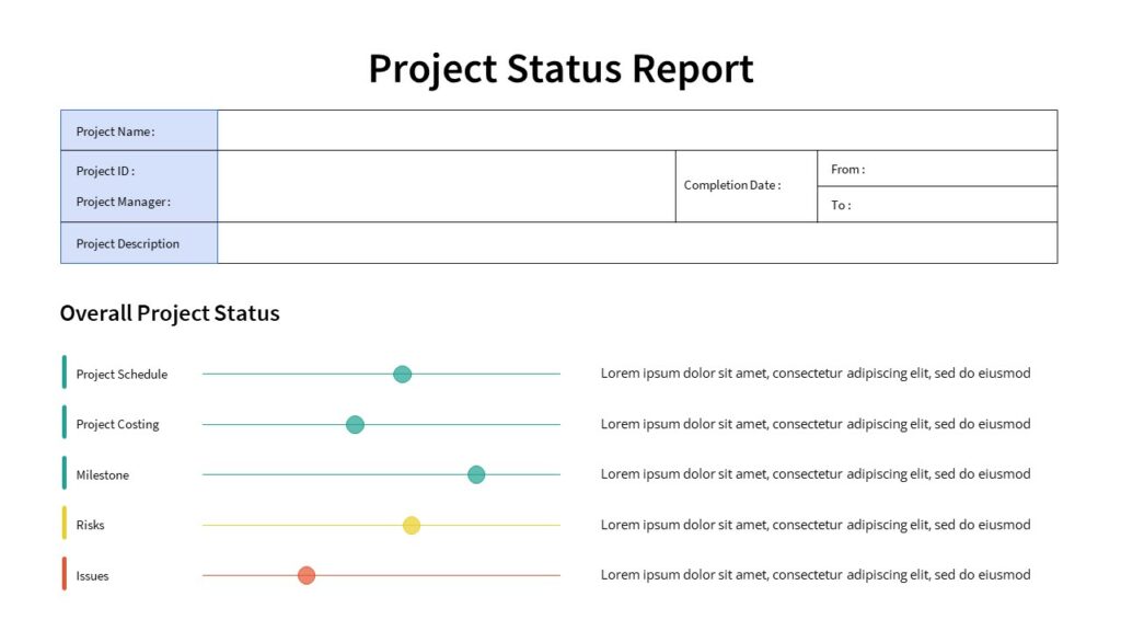 Free Project Status Report Template