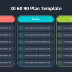 simple dark 30 60 90 plan template