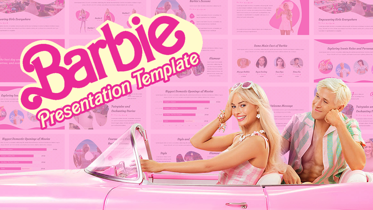 Plantilla de tema de película de Barbie