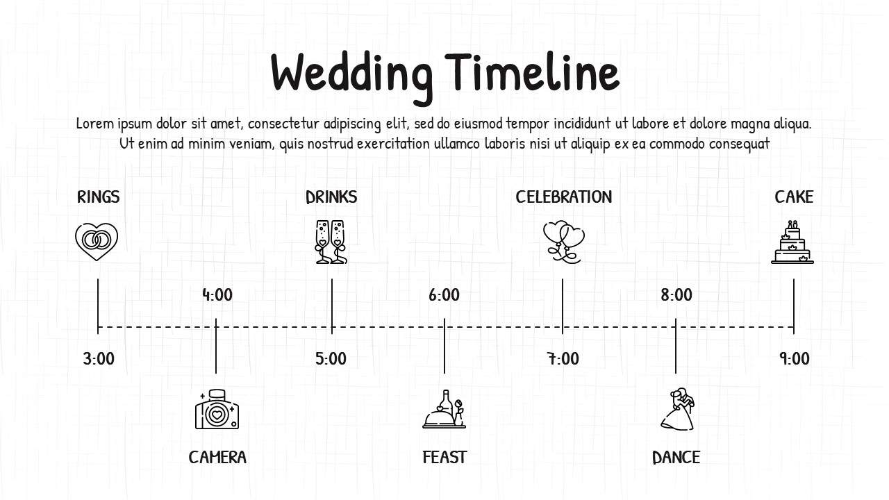 simple wedding timeline template