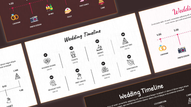 wedding reception timeline template