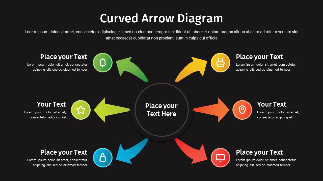 dark arrow flowchart template