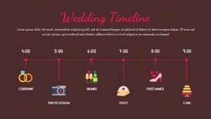 dark theme wedding checklist timeline template