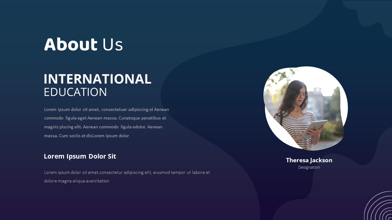 education about us template