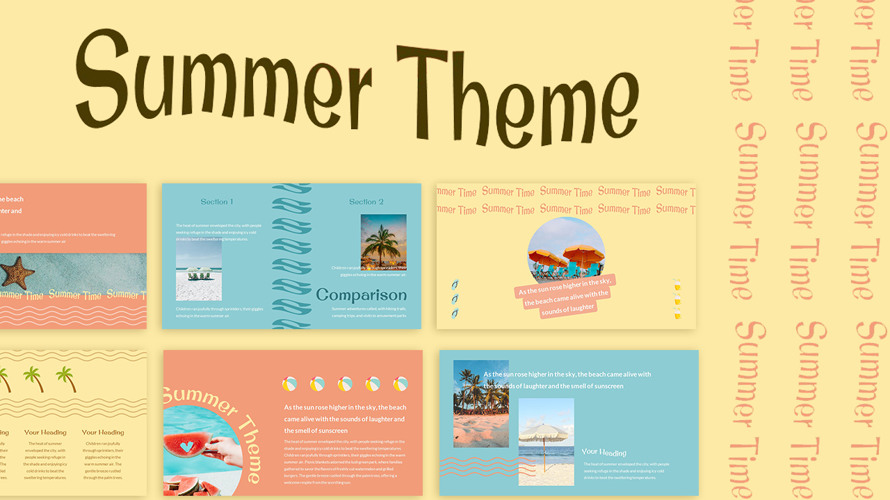summer theme template