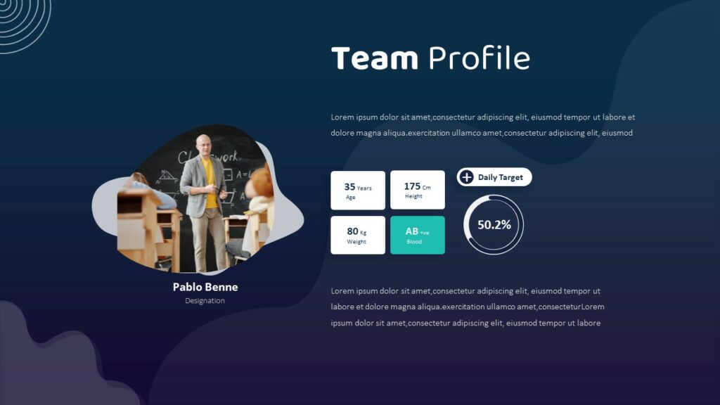 team profile template