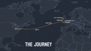 titanic journey map