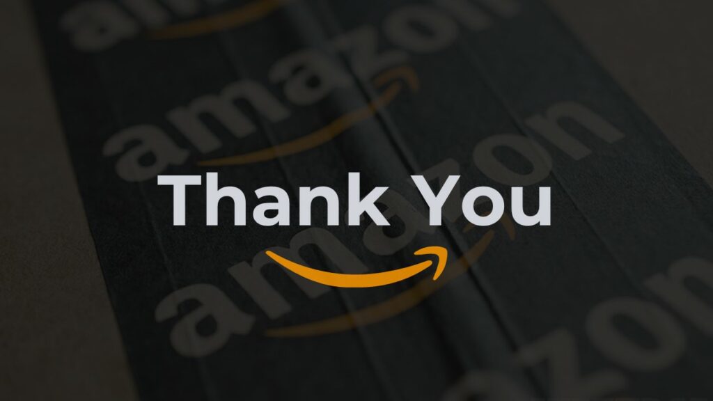 Amazon thank you slide