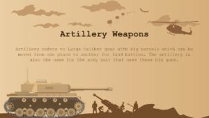 artillery weapons